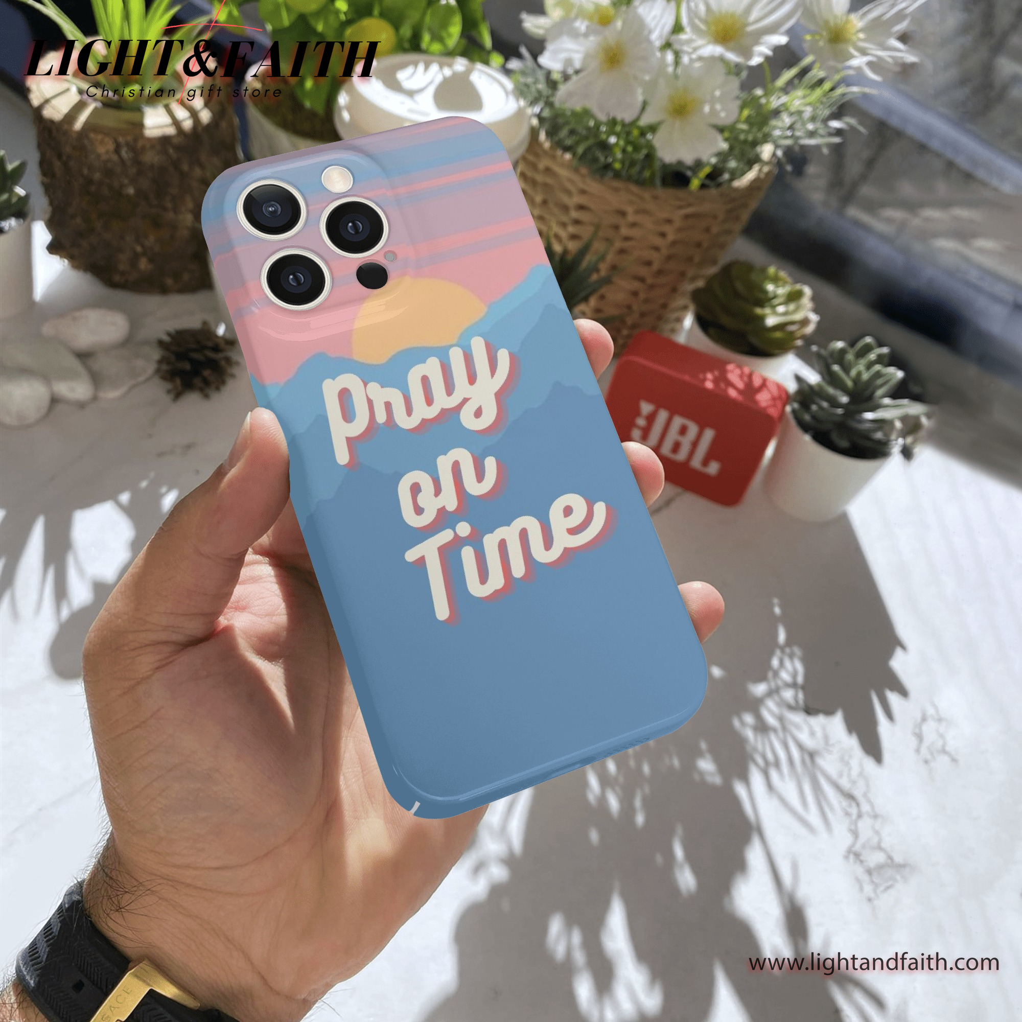 Pray On Time Phone Case, Christian Phone Case, Bible Verse Phone Case, Religious Gift, PCLAF52